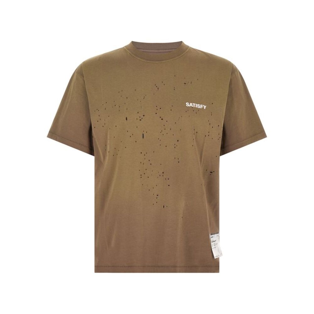 SATISFY Brown Cotton Men's T-Shirt